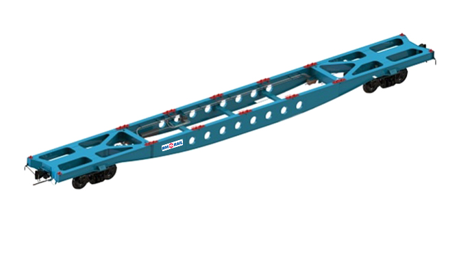 Flat car for transportation of large-tonnage containers  13-1294