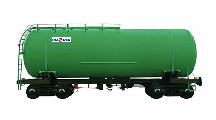 Tank car for transportation of gasoline and other petroleum products with 25 tf axle load 15-1218