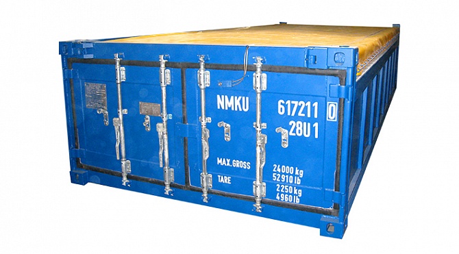 1CX open top container with rotary beam and canopy, gross weight 24000 kg 
