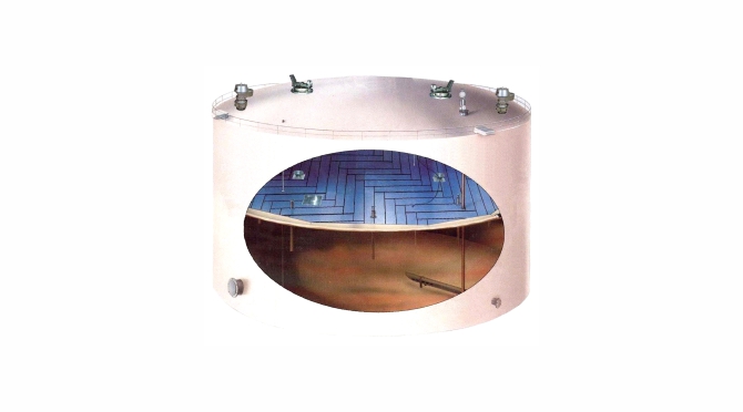 Vertical steel tank with fixed roof and pontoon (РВСП) 