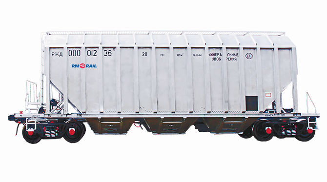 Hopper car for transportation of mineral fertilizers with 25 tf axle load 19-1244