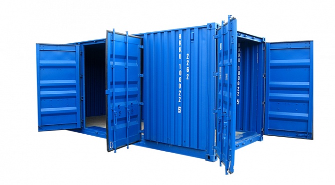 1СС general purpose large-tonnage container  with side doors and plywood floor, gross weight 24000 kg 