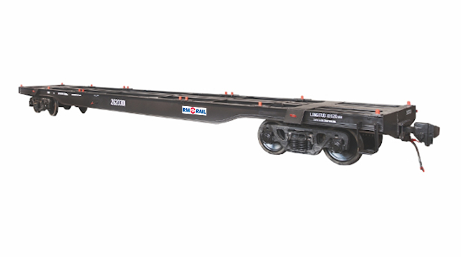 Flat car for transportation of large-tonnage containers 13-1261