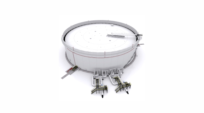 Vertical steel tank with floating roof (РВСПк) 
